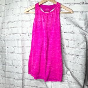 Athleta High Neck Shadow Stripe Chi Tank In Purple/Pink Size XXS 422982
